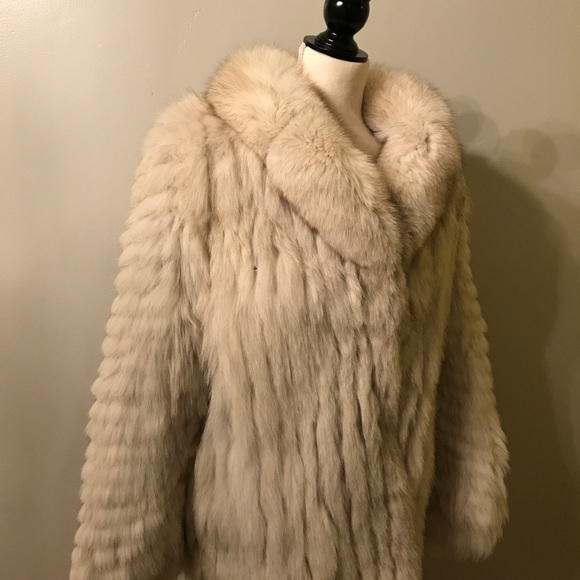 Saga Furs Cream Fur Coat - Picture 2 of 8